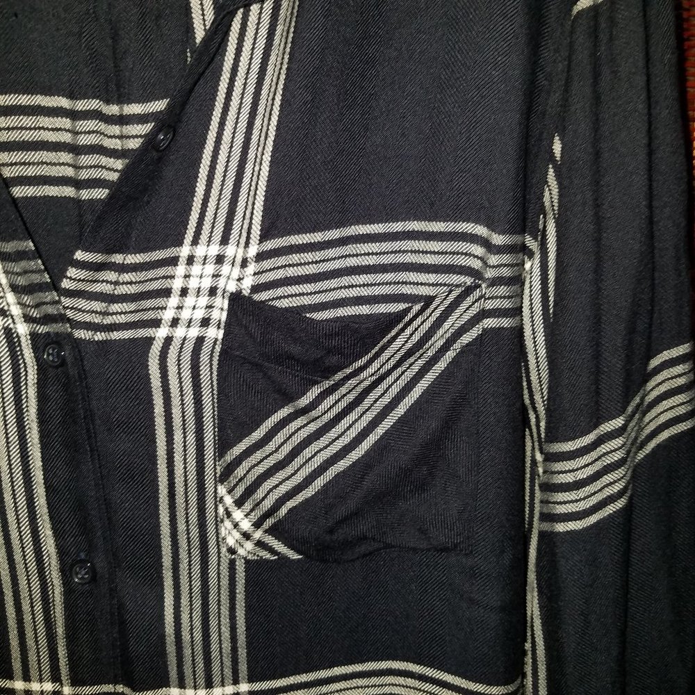 Rails Bianca Plaid Button Down Shirtdress Indigo - Picture 6 of 15